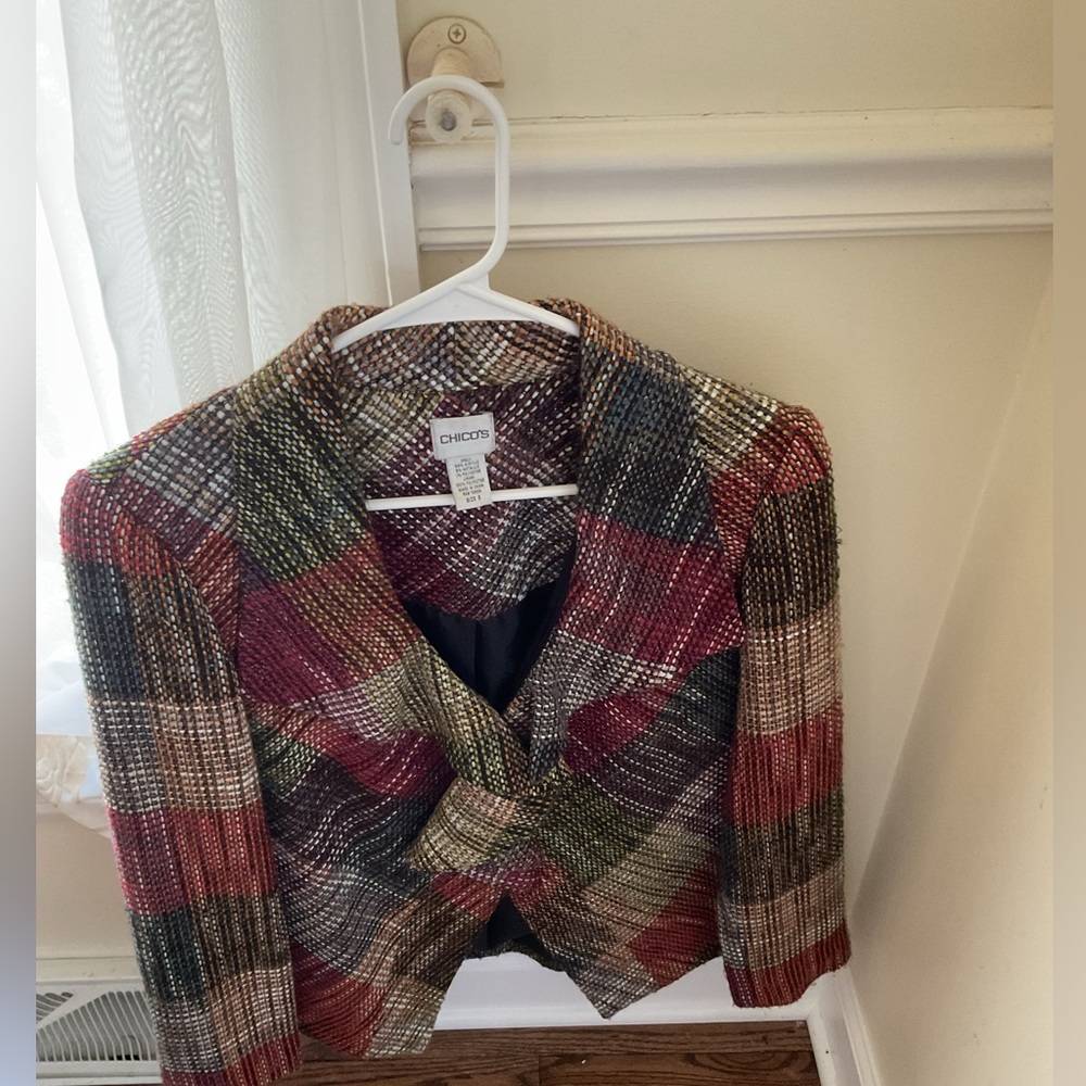 Chico's Vibrant Plaid Women's Blazer